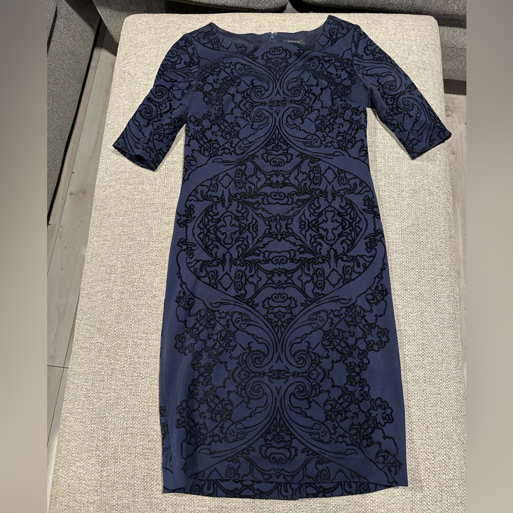 Navy Black Pattern Dress